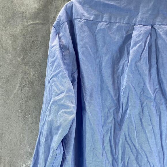 CLUB ROOM Men's Light Blue Regular-Fit Cotton Oxford Dress Shirt SZ 15.5 34/35 - Picture 4 of 9